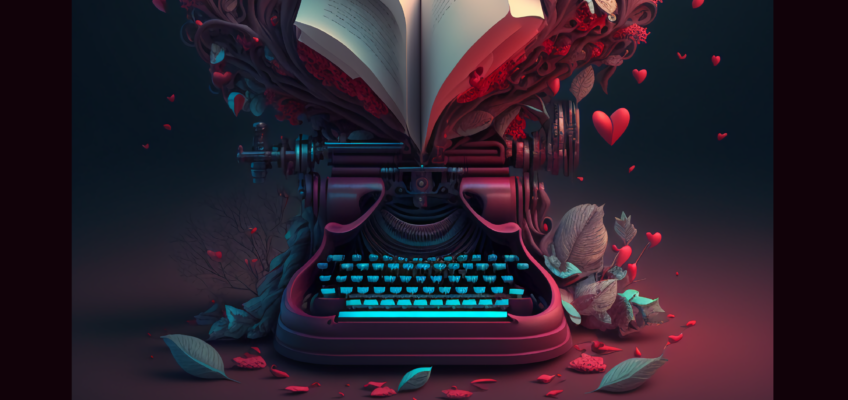 whimsical valentines typewriter
