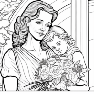 coloring page created with Midjourney